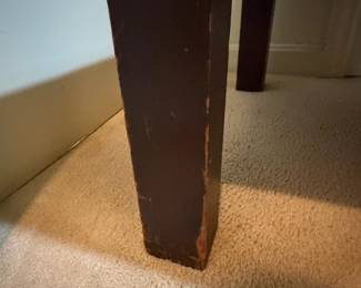 H33 - $450. Pair of Alter chairs with removable cushions. These are from Oak Ridge Baptist Church in Kittrell, NC. Each Measures 26.75" x 25"x 52"T, floor to seat 20"T. They were in the church is 1963 for a family wedding and purchased after for the personal home.