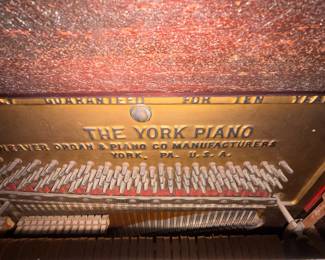 H35 - FREE! 1912 York piano by Weaver Organ & Piano Co. from York, PA. Measures 64.75" x 27.5" x 55.5"T. All keys work. Very heavy, bring help to move.