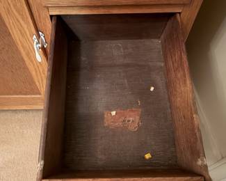 H26 - $450. Antique Hoosier "Ariel Handy Helper" Cabinet . Measures 40.5" x 26" x 67"T, top 12"D.