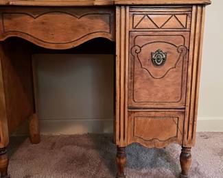 H20 - $40. Art Deco Vanity WiA20 - $40. A20 -Triple Mirror. Measures 40" x 17" x 64.5"T, floor to vanity top 27.25"T.