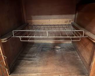 H26 - $450. Antique Hoosier "Ariel Handy Helper" Cabinet . Measures 40.5" x 26" x 67"T, top 12"D.