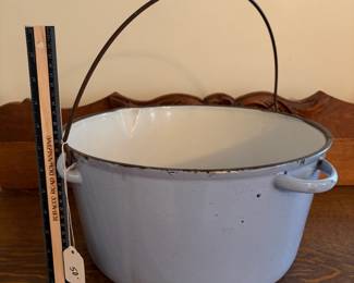 H67 - $50. Enameled Cast Iron Pot with Handle.