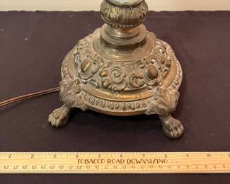 H48 - $275. Victorian parlor banquet lamp. Measures 33" tall.
