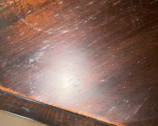 H40 - $60. 1929 Octagon side table by Sheets Manufacturing Co from Wapakoneta, Ohio. Measures 30" x 29.5"T.