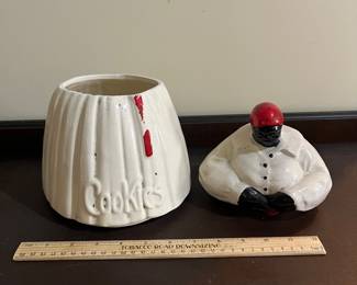 H47 - $70. Mc Coy "Black Americana" cookie jar. Measures 10" tall.