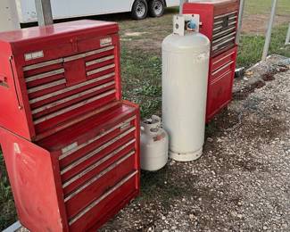 Tool boxes propane bottles