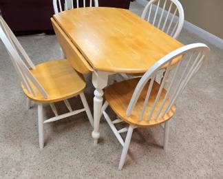 Drop leaf table and chairs