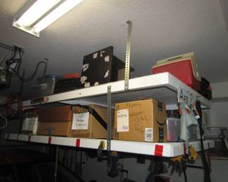 boxes to be unpacked, cooler, holiday items