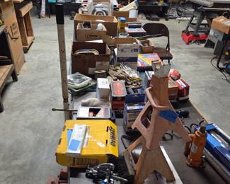 Clamps, screwdrivers, woodworking tools