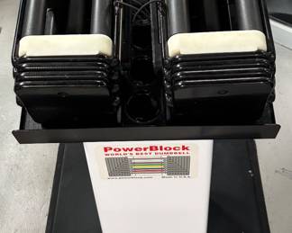 Vintage PowerBlock Pro Rexan Heavy Adjustable Dumbbell Set (12.5 – 125 lbs) with PowerStand  This specific set is an iconic, older Made in the USA model. It features precision-milled steel weight blocks and structural welded side rails. Unlike standard retail sets that stop at 50 or 90 pounds, this is an ultra-heavy commercial set that ranges from 12.5 lbs all the way up to 125 lbs per hand. Home gym enthusiasts widely consider the Pro Rexan series to be among the finest and most durable adjustable weights ever manufactured