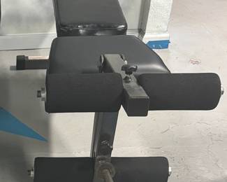 Professional Utility Workout Bench heavy-duty, isolated Leg Extension and Prone Leg Curl Bench engineered with thick steel frames, dense high-impact vinyl upholstery, and wide base stabilizer to guarantee maximum structural integrity under heavy loads.