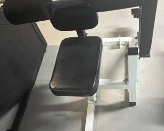 White Commercial Hyper-Extension / Abdominal Bench: Heavy-gauge commercial hyper-extension bench is engineered for rock-solid core and lower back development, built to handle heavy use without a hint of wobble.