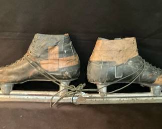 Antique Leather Ice Skates