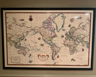 Framed World Map