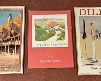 France to Napa Valley Travel Posters