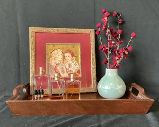 Maroon Chanel Perfume Set