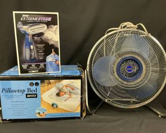 Air Bed, Fan, Steamer