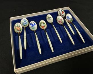 DavidAnderson Sterling Guilloche Spoons