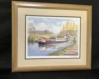 Reckitts LAbercrombie Canal Cruise Lithograph