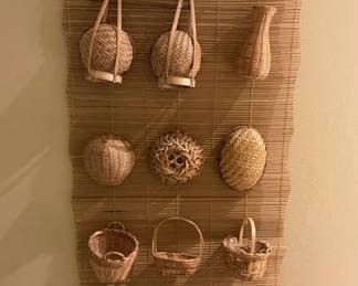 Miniature Bamboo Rattan Wall Hanging