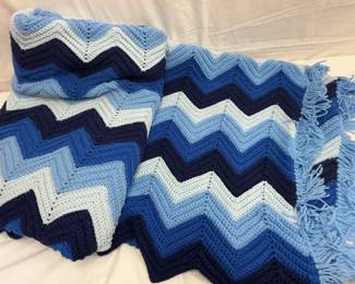 Afghan Blue Blanket