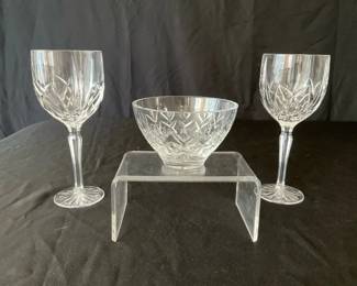 Waterford Nocturne Bowl Marquise Goblets