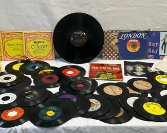 45 Vinyl Records and Dolly LP