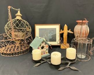 Rustic Metal and Bird Decor