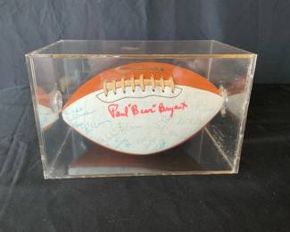 Paul Bear Bryant Autographed Football