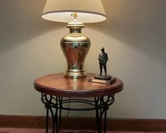 Brass Urn Lamp Accent Table Bobby Jones
