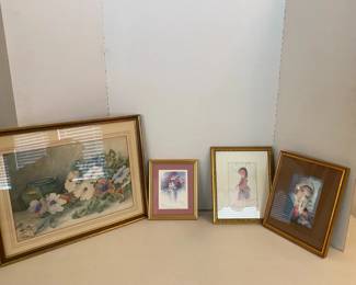 Three Signed Prints and a Lovely Floral