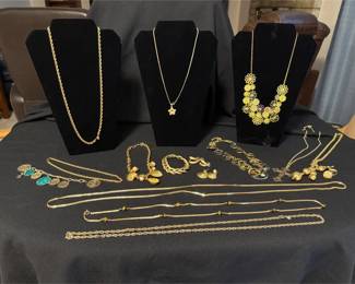 Assorted Gold Colored Costume Jewelry