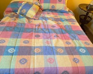 Queen Size Bed with Bedding