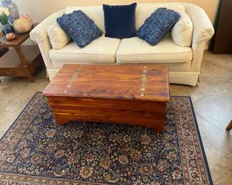 Sofa, Cedar Chest, and Area Rug