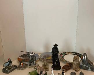 Decorative Plates, Animal Figurines, and More Decor