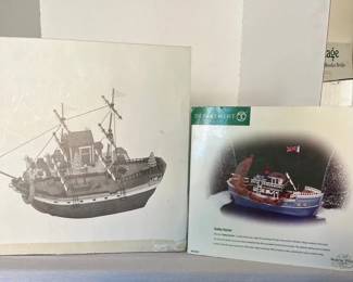 Painted Porcelain Boats