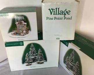 Department 56 Village Accessories Pequot Pines Pine Point Pond Creek Waterfall