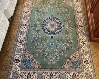 Ornate Green Rug