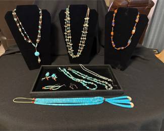 Assorted Turquoise Colored Jewelry