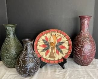 Woven Art  Decorative Vases