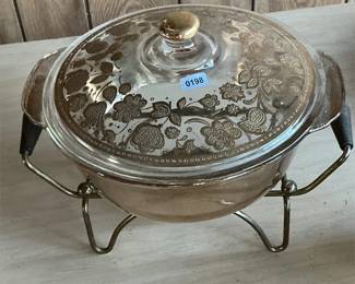 Georges Briard Gold Floral Casserole Dish