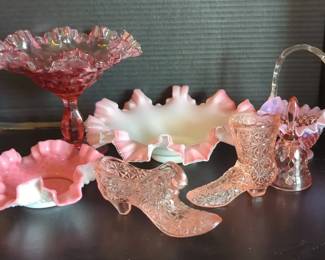 Pink Glass Collectibles