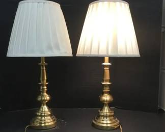 Stiffel Vintage Polished Brass Lamps
