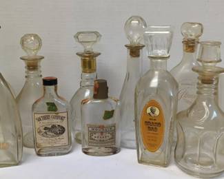 Glass Decanters and Liquor Bottles