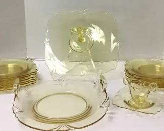 A.H. Heisey  Company Amber Glass Collection