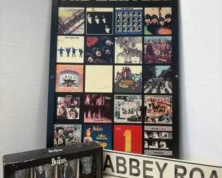 Beatles Poster, Metal Sign, and Drinkware