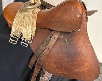 Bona Allen Horse Saddle, Cord Girth, and Spur