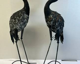 Metal Heron Lawn Ornaments