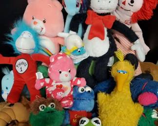 Vintage Plushies Sesame Street, MLP, Alf, Dr Seus