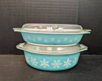 Pyrex Turquoise Snowflake